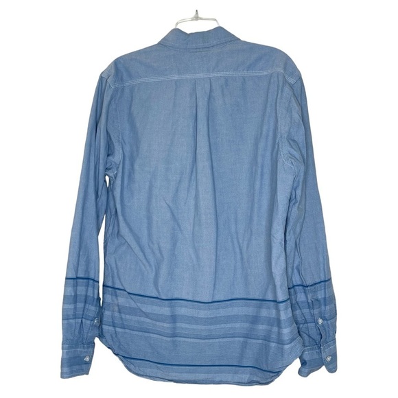 3/$20 ❤️ Wings+horns Blue Button Up Shirt US L - Picture 2 of 8